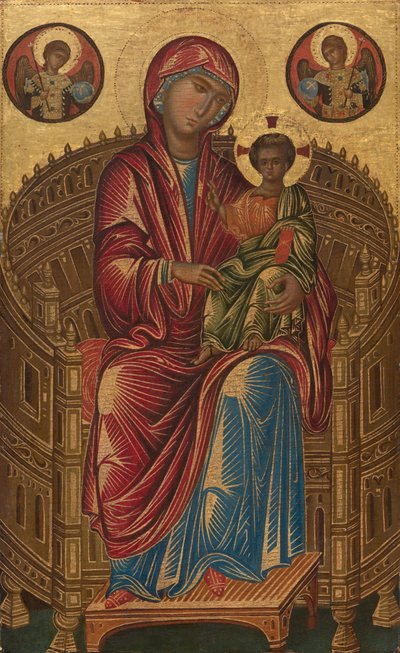 Madonna og barn på en buet trone, ca. 1260–1280 (tempera på lindepanel) av Veneto-Byzantine School