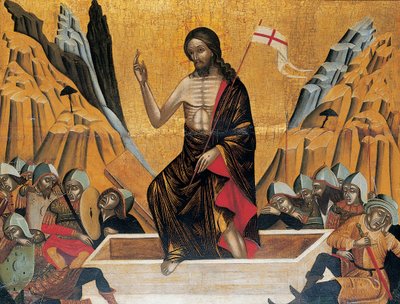 Oppstandelsen, Venezia eller Kreta, ca. 1500 av Veneto Cretan School