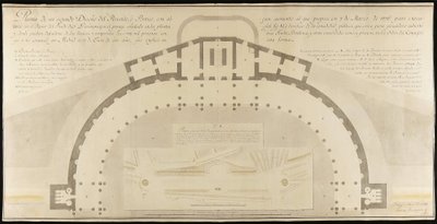 Peristyle for Paseo del Prado de San Jerónimo av Ventura Rodríguez