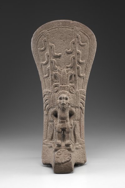 Palma med maisguden som mottar et menneskeoffer, mellom 250-950 (basalt) av Veracruz Veracruz