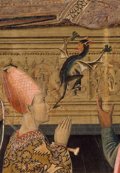 Prinsesse Eudoxia foran graven til Saint Stephen Detalj av Vergós Family