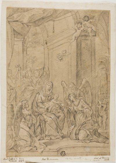 Mystisk ekteskap av St. Catherine av Veronese (Paolo Caliari)