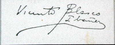 Signaturen til forfatteren (blekk på papir) av Vicente Blasco Ibanez