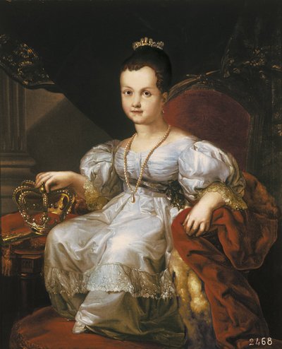 Portrett av Isabella II som barn (olje på lerret) av Vicente Lopez y Portana