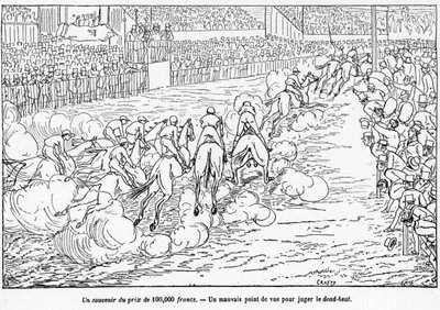 Pferderennen - in „The Centaure“, Zeichnung von Crafty von Victor  Geruzez