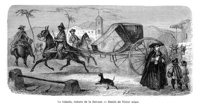 Carriage, Havana, Cuba, 1859. av Victor Adam