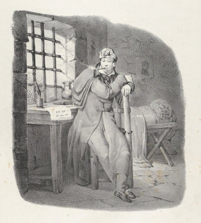 Kap. XIII: St. Pelagie! nydelig opphold! Sainte-Pélagie fengsel, et sjarmerende opphold!, 1824.. av Victor Adam