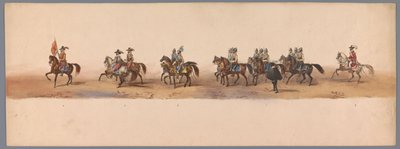 Historisk prosesjon ved det andre hundreårsjubileet for Utrecht University of Applied Sciences, 1836 (plate 2) De nederlandske hærenes innflyging til Oostende, 3. juli 1600, dagen etter seieren ved Nieuwpoort; i henhold til kostymefremstillingen gitt av H  av Victor Adam