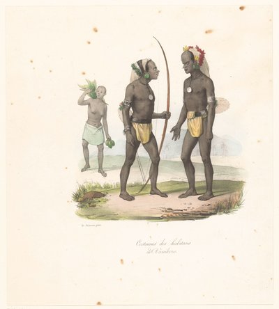 Klær til innbyggerne i Vanikoro Costumes des habitans de Vanikoro (tittel på objekt) Voyage of Discovery of the Astrolabe (serietittel) Voyage de découvertes de l