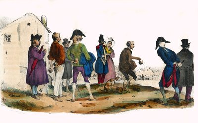 Martin, ballspilleren. I "" Album Grotesque, Choices of Outstanding Types", illustrasjoner av Victor Adam, Paris, rundt 1850. av Victor Adam