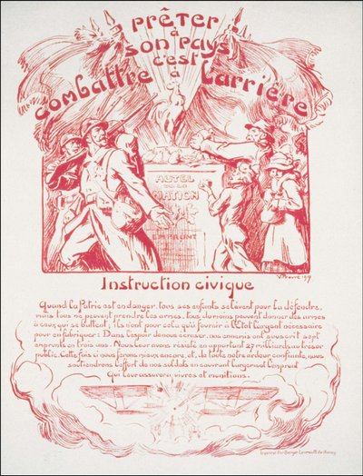 Lending your country is fighting behind - Civic Education. War Poster av Victor Emile Prouve