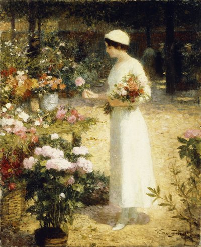 På blomstermarkedet, av Victor Gabriel Gilbert