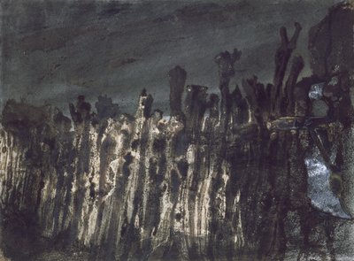 Molo i Jersey (penn og indisk blekk og vask på papir) av Victor Hugo