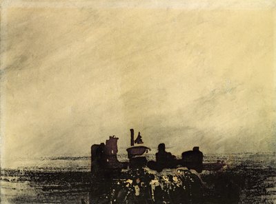 Føydale ruiner (blekkvask på papir) av Victor Hugo