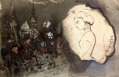Fracta Juventus, 1864 (penn og blekk og gouache på papir) av Victor Hugo