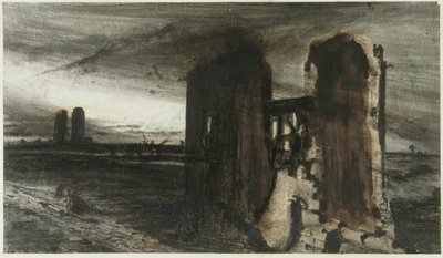 Ruiner i et landskap, 1870 av Victor Hugo