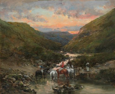 Ravine nær Biskra, 18901900. av Victor Huguet