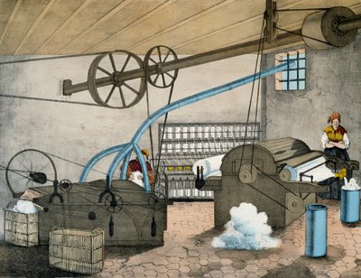 Mekanisk spinning. Frankrike av Victor Janson