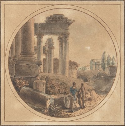 Fantasiutsikt over Forum Romanum, nd. av Victor Jean Nicolle