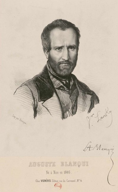 Portrett av Louis-Auguste Blanqui 1805-1881, 1849. av Victor Larsky