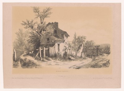 Boerderij op de Mont Valérien På Mont Valérien (tittel på objekt) av Victor Lefranc