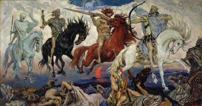 Apokalypsens fire ryttere av Victor Mikhailovich Vasnetsov