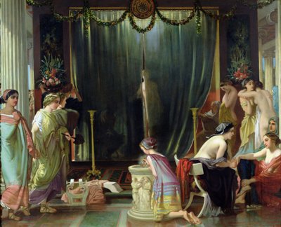 Zeuxis velger en modell for Helen av Victor Mottez