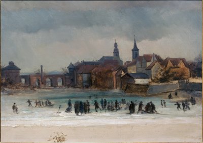 Utsikt over Sachsenhausen og den gamle broen av Victor Müller