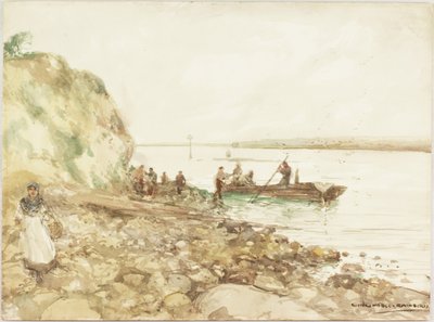 Fishing Coble (wc om bord) av Victor Noble Rainbird