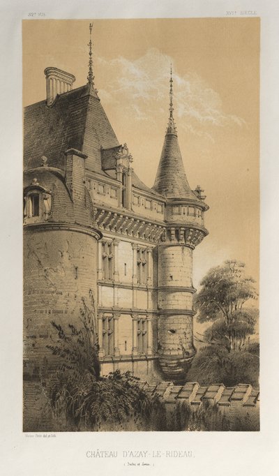 Pittoresk arkitektur eller monumenter fra det 15. århundre. Og XVI. Centuries: Chateaux De France av det XV og XVI århundre: Pl. 32, Château D