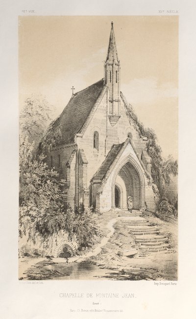 ...Pl.22, kapell av Fontaine-Jean Loiret, utgitt 1860. av Victor Petit