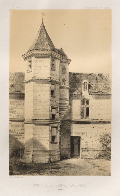 ...pl. 87, Priory of Sainte Gaudulfe Eure, 1860. av Victor Petit