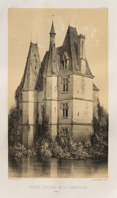 ...pl. 94, Tidligere Château de la Pommeraie Aisne, 1860. av Victor Petit