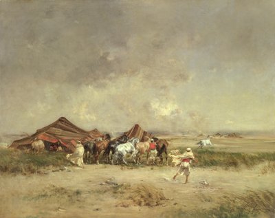 Arabisk leir, 1872 av Victor Pierre Huguet