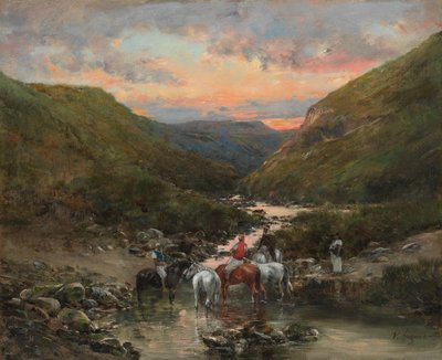 Ravine nær Biskra av Victor Pierre Huguet