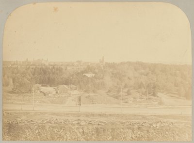 Pl. XVIII. Central Park sett fra museet av Victor Prevost, Gaston L. Feuardent and Co., New York