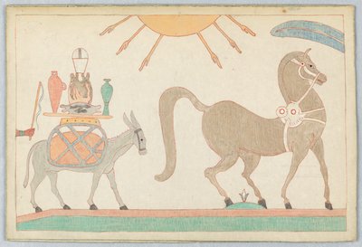 Hesten og rumpa, illustrasjon for Aesops fabler av Victor Wilbour