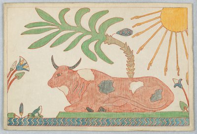 Oksen og frosken, illustrasjon for Aesops fabler av Victor Wilbour