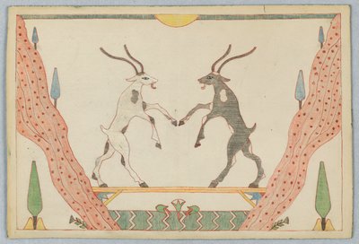De to geitene, illustrasjon for Aesops fabler av Victor Wilbour