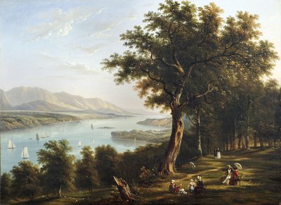 Utsikt fra Hyde Park ved Hudson River, 1845 av Victor de Grailly