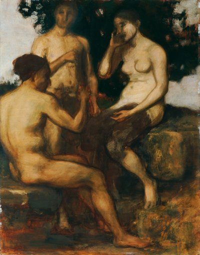 Figurkomposisjon (tre akter) av Victor zur Helle