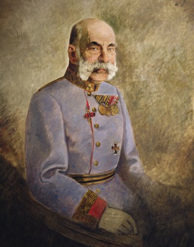 Franz Joseph I av Østerrike, ca. 1916 (olje på lerret) av Vienna Nedomansky Studio