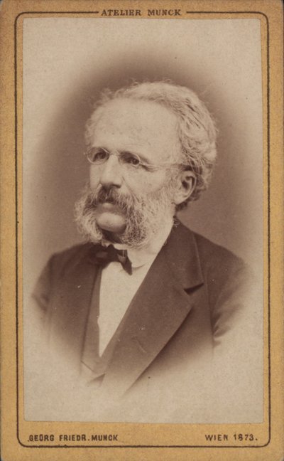 Portrett av komponisten August Wilhelm Ambros 1816-1876, 1773. av Vienna . Photo studio Georg Friedrich