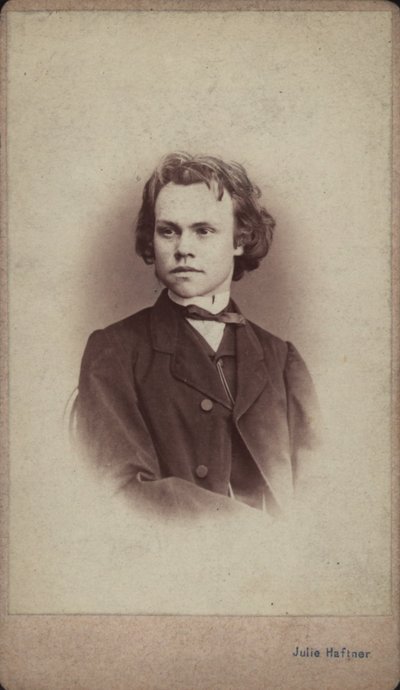 Portrett av komponisten Anton Rubinstein 1829-1894. av Vienna . Photo studio Julie Haftner