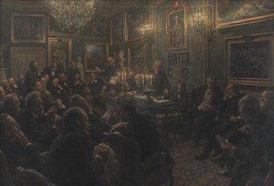 En akademirådsforsamling på Charlottenborg i 1904 av Viggo Johansen