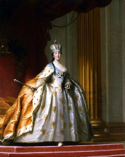 Portrett av keiserinne Katarina den store i kroningskappen hennes av Vigilius Erichsen
