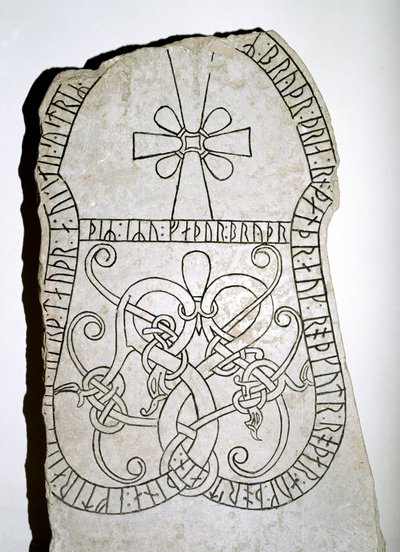 Runestein med kors, 7.-8. århundre av Viking