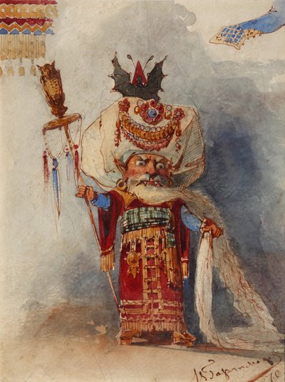 Chernomor. Kostymedesign for operaen Ruslan og Lyudmila av M. Glinka av Viktor Alexandrovich Hartmann