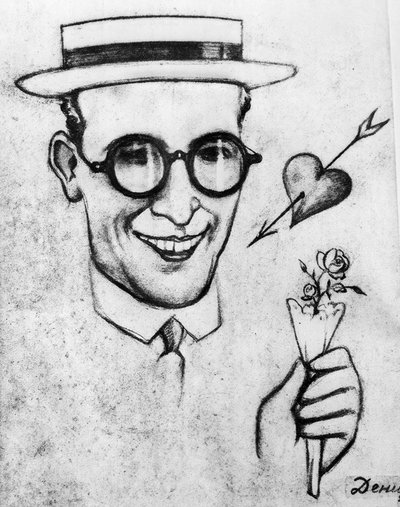 Karikatur av Harold Lloyd av Viktor Deni