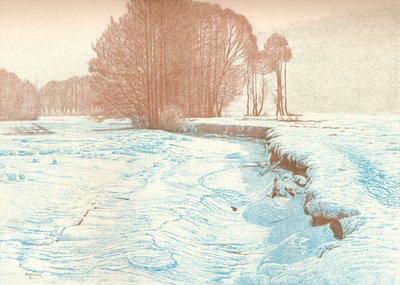 Winter on the Banks of the Garam, 1909 av Viktor Matirko
